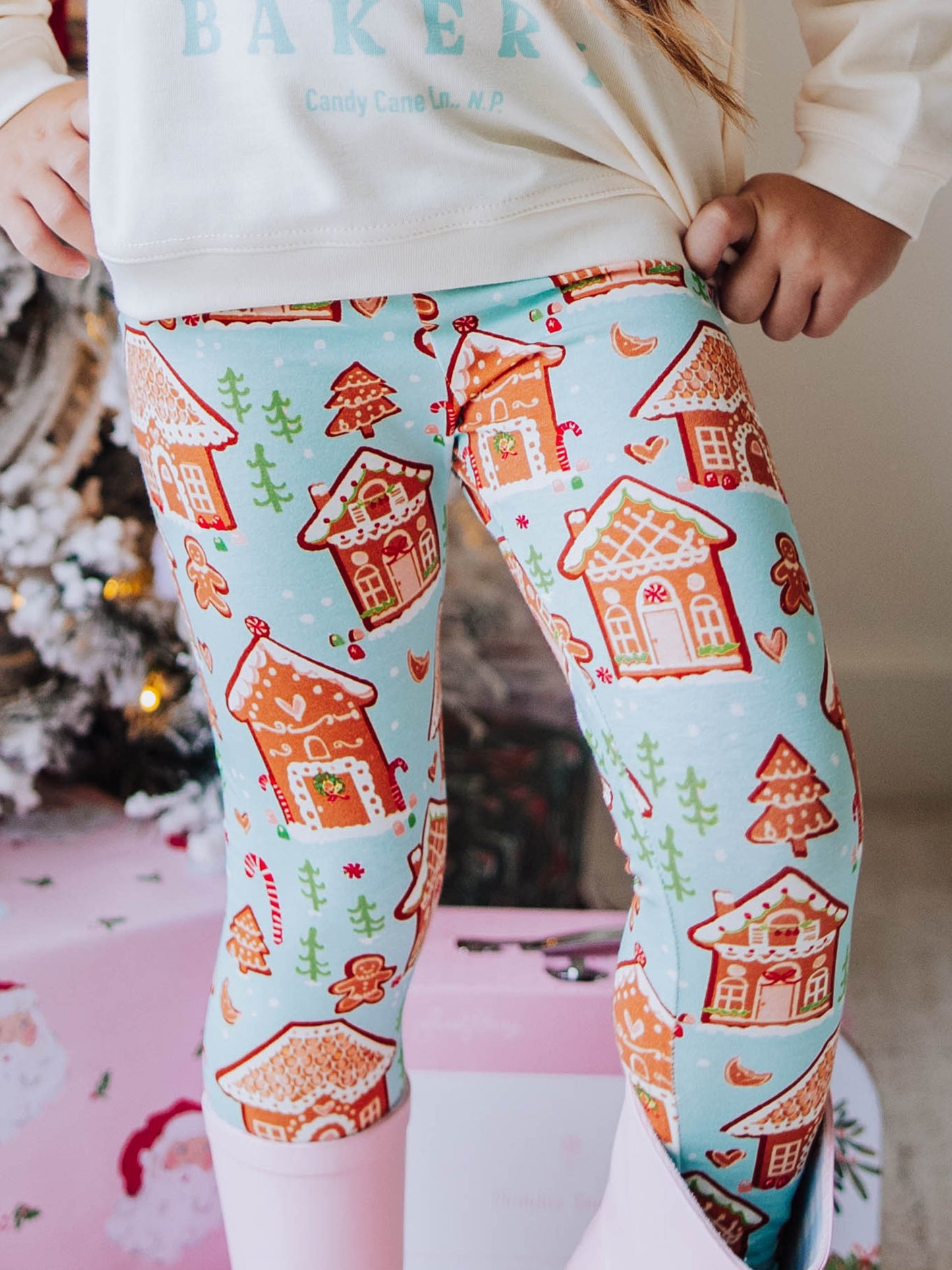 Frankie Leggings - Gingerbread Town