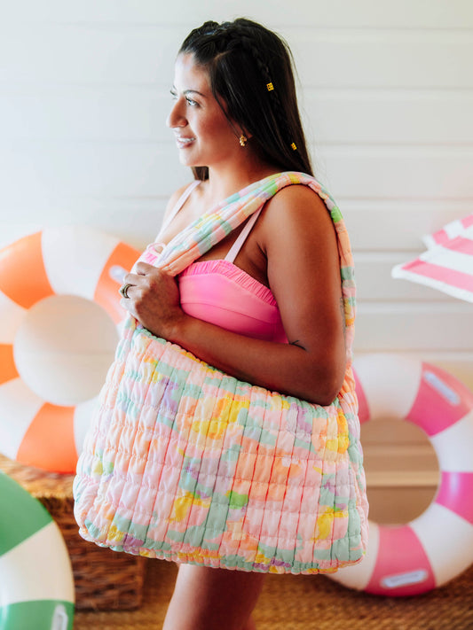 Puffer Tote - Cotton Candy Splash
