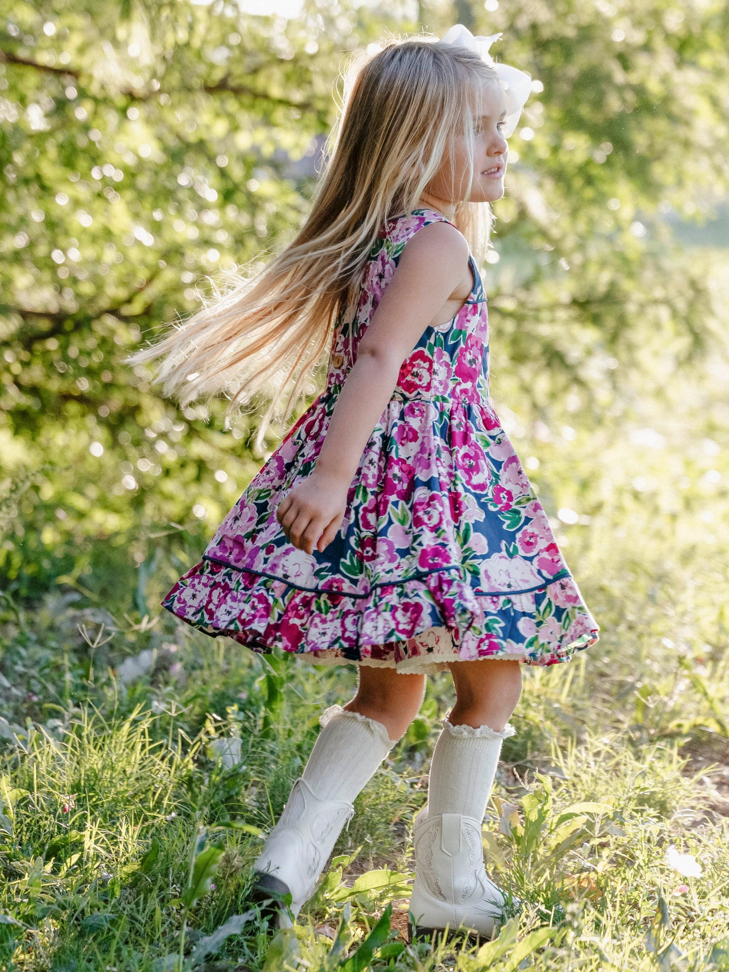 Julianne Tunic Set - Purple Blooms
