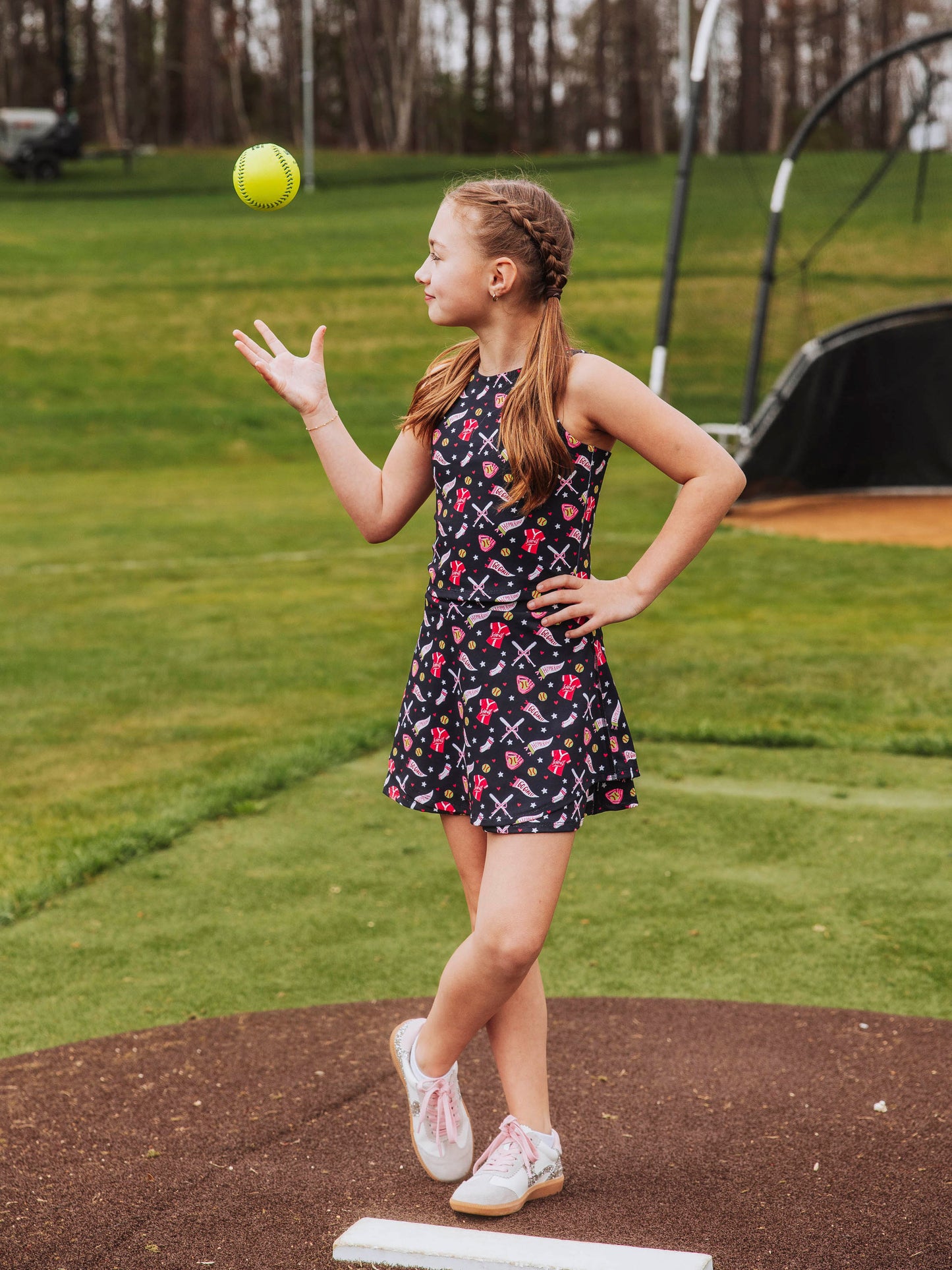 Active Skort Set - Midnight Softballs