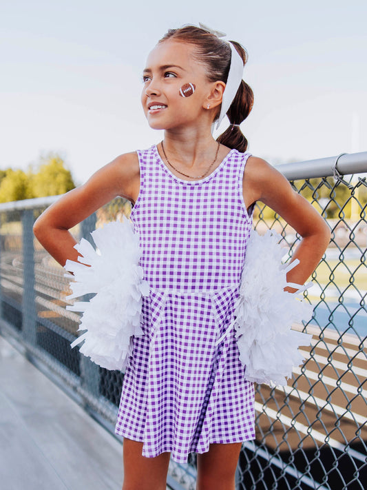 Tennis Dress - Purple Check