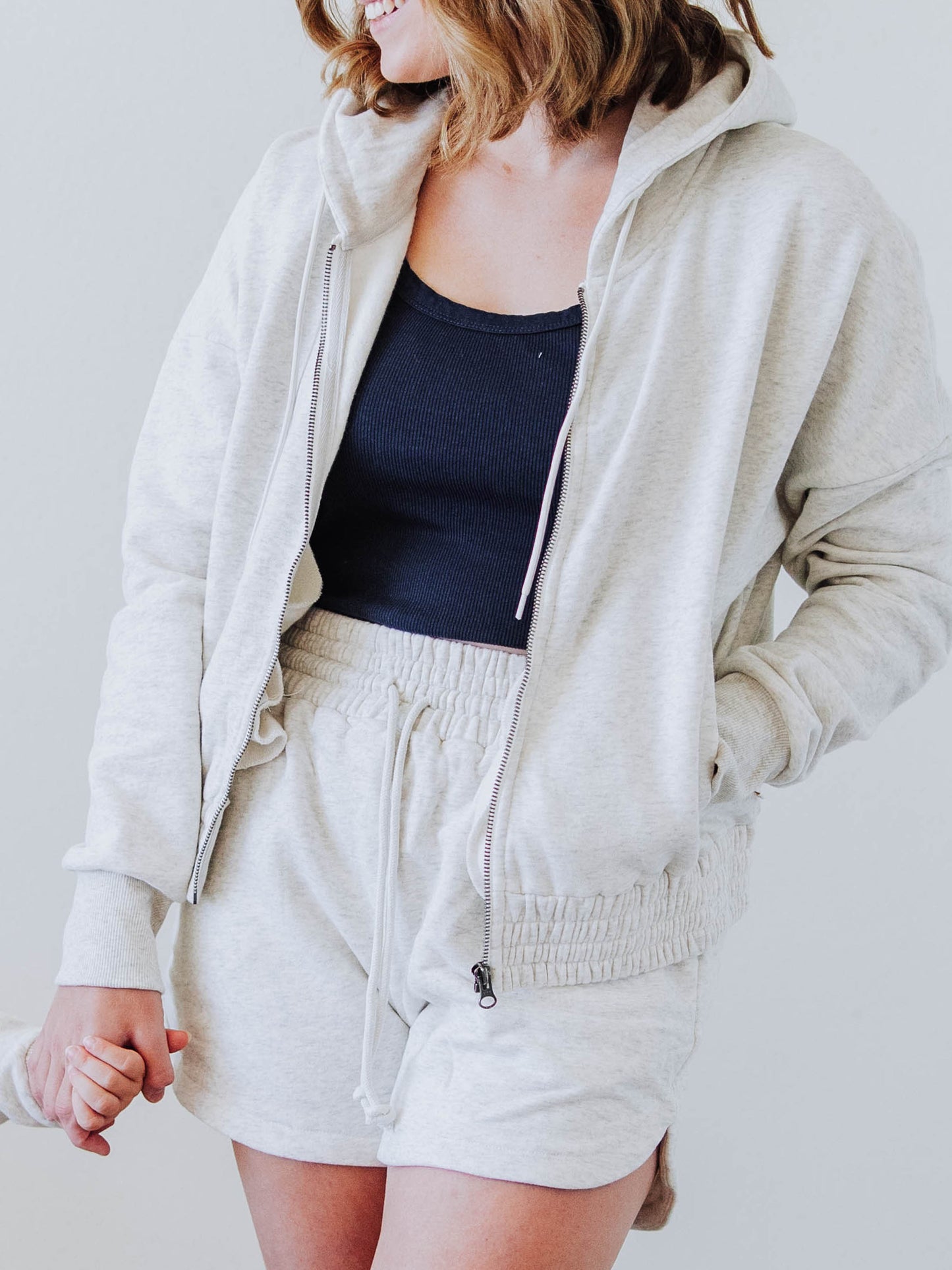 Women's 2 Piece Hooded Active Set - Going Gray