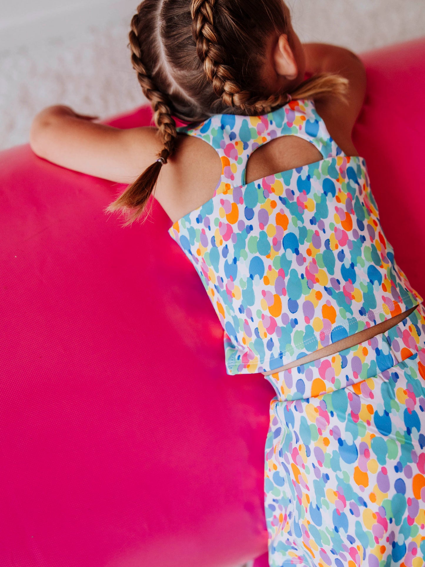 Active Skort Set - Rainbow Dots
