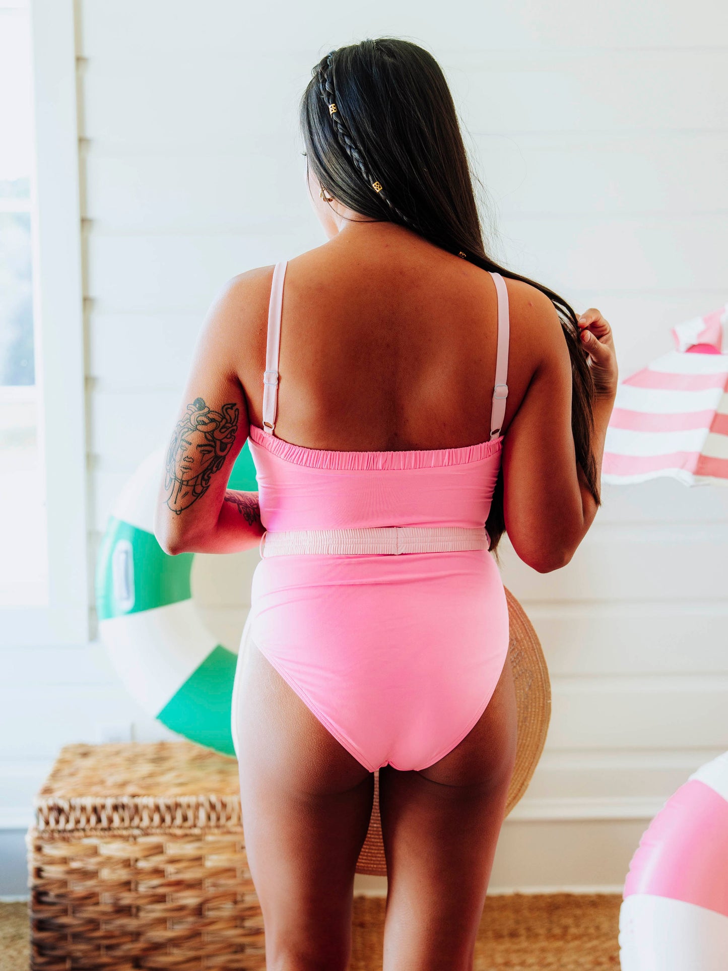 Women's Belted One Piece - Strawberry Taffy