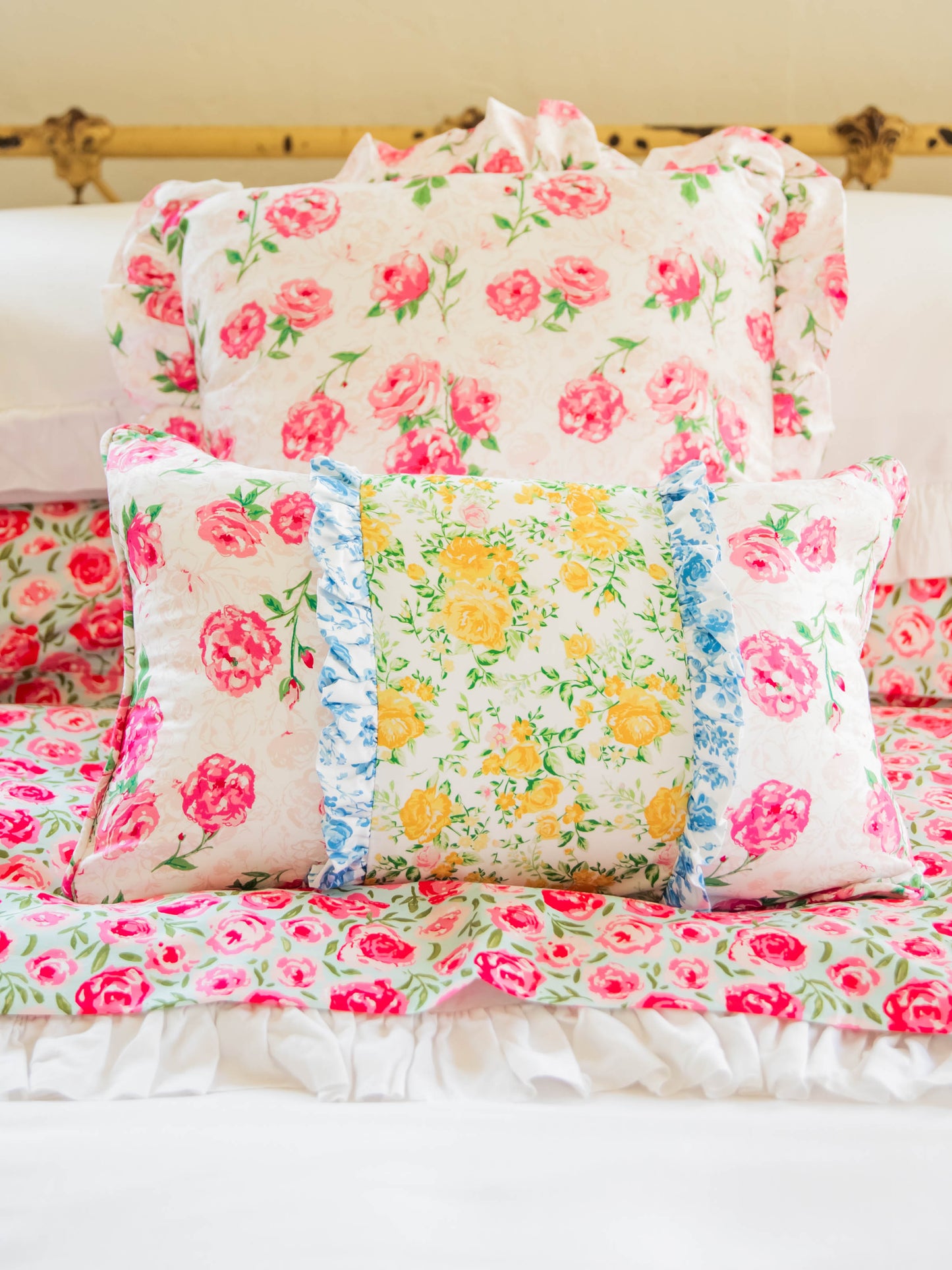 Boudoir Pillow Cover - Raspberry Elina Rose