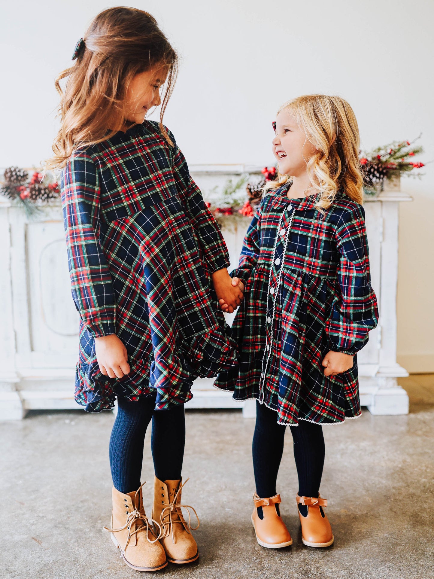 Holiday Dress - Navy Midnight Plaid