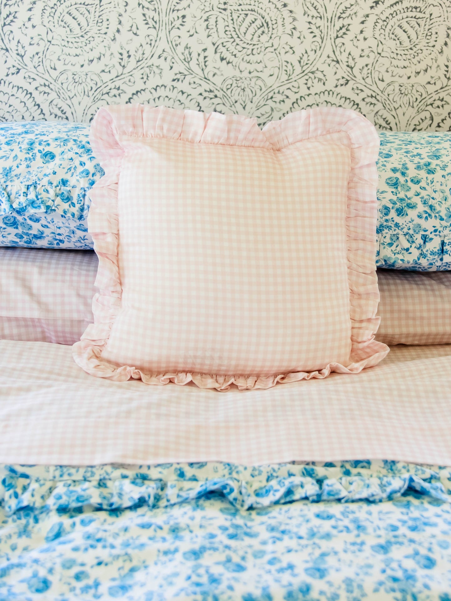 16 x 16 Pillow Cover - Blissful Gingham