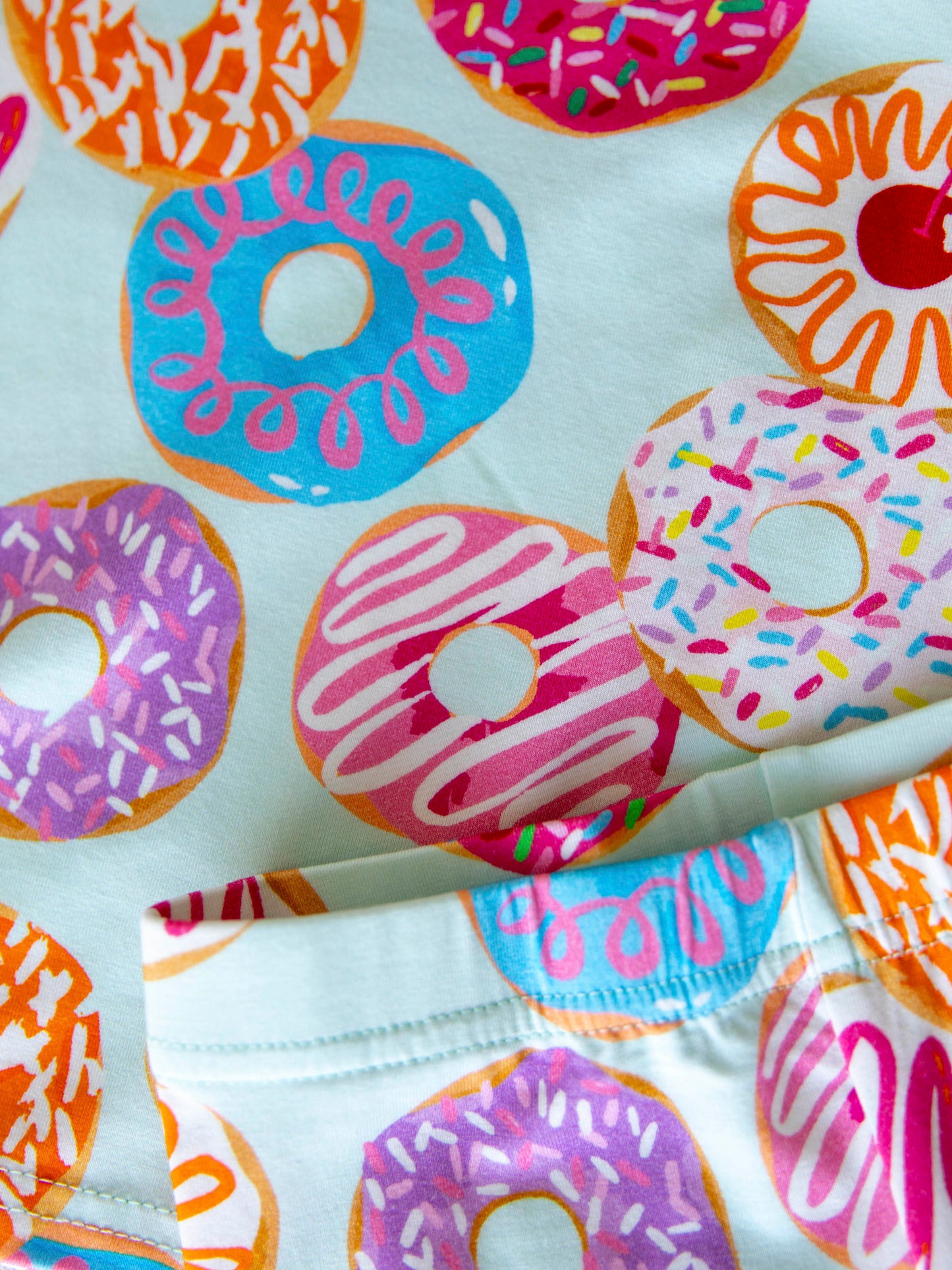 Cloud Fitted Pajamas - Colorful Donuts