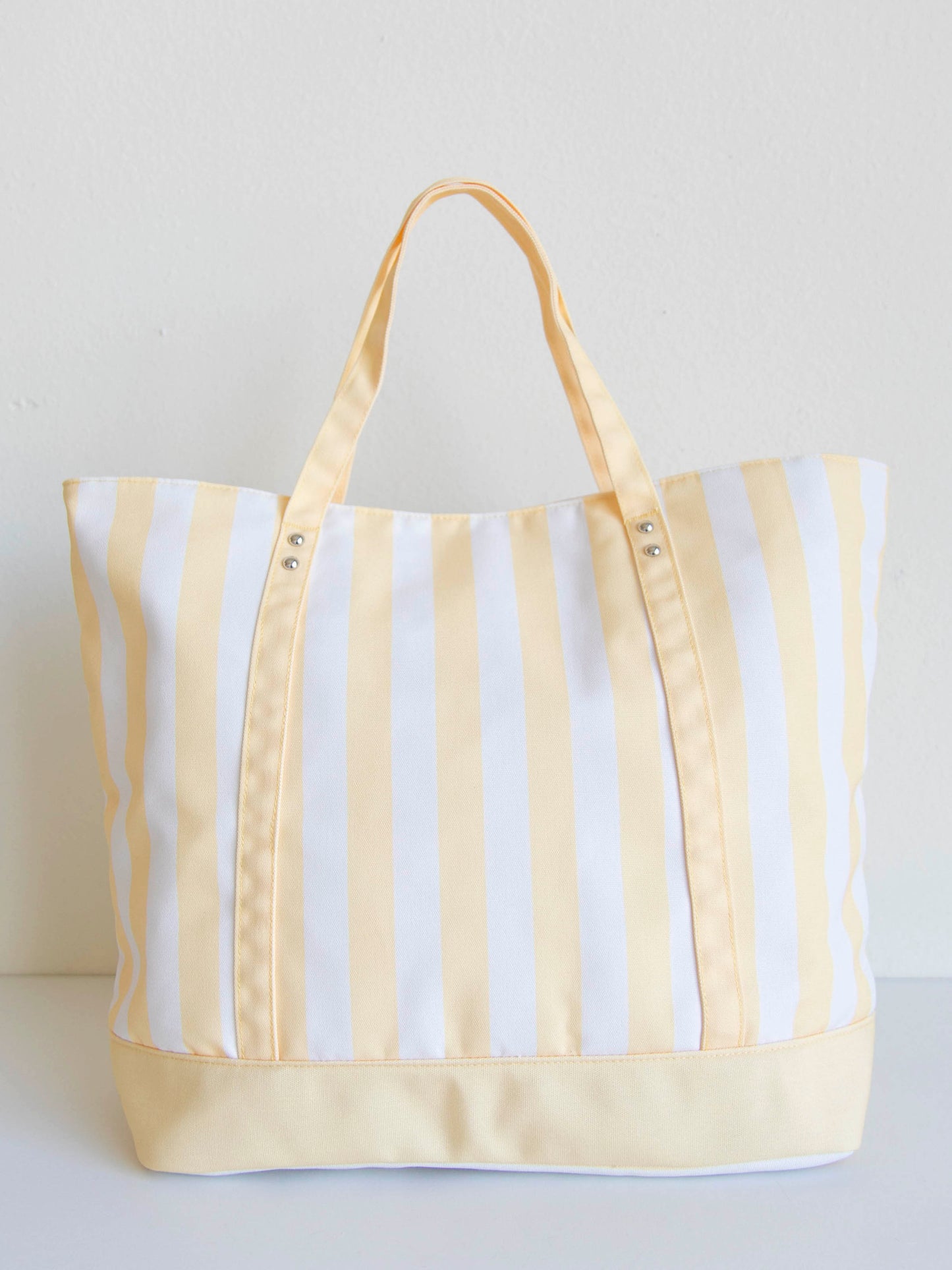 Customizable Canvas Tote - Butter Stripe