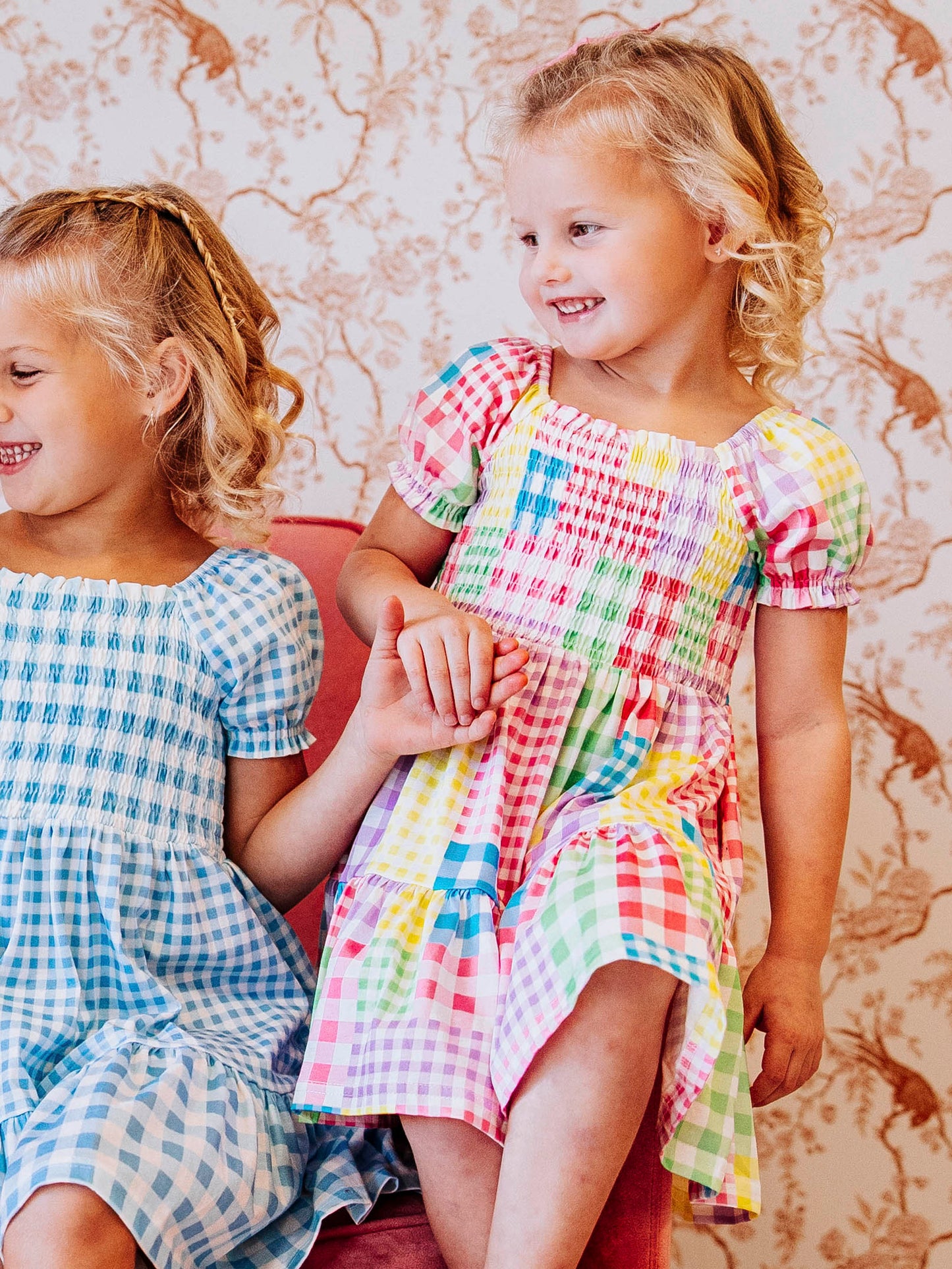 Puff Sleeve Dress - Patchwork Gingham