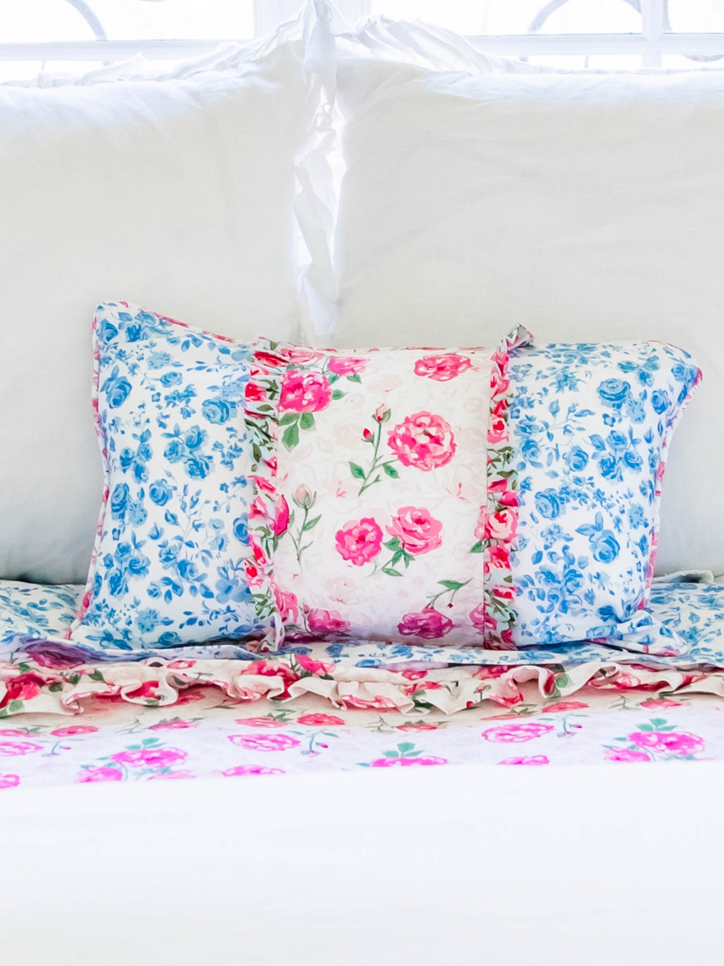 Boudoir Pillow Cover - Blooming Blues