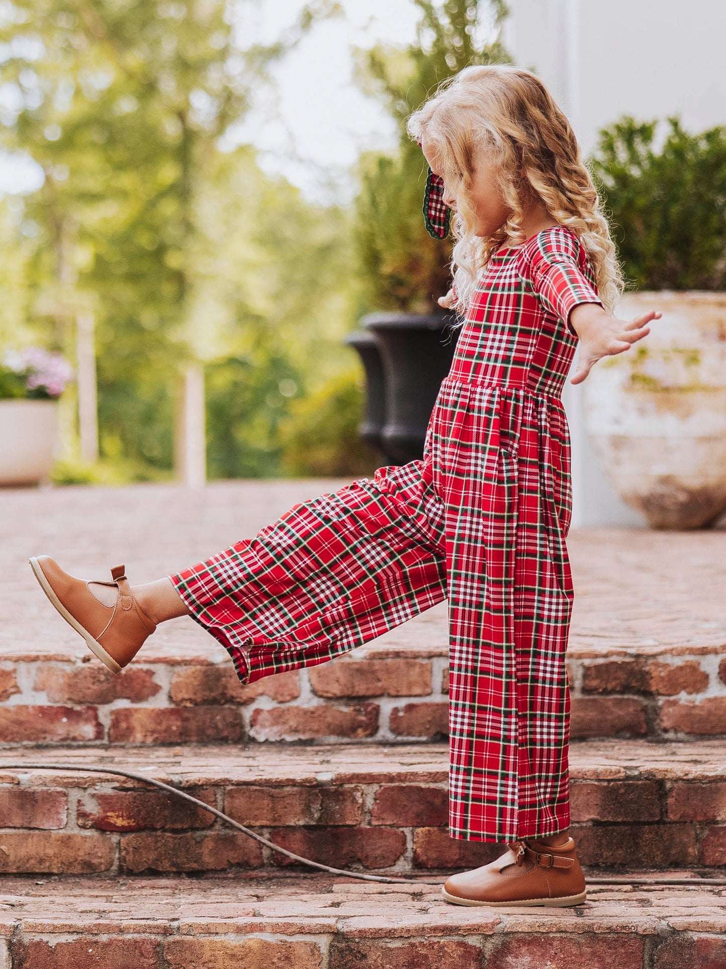 Leggy Romper - Merry Plaid