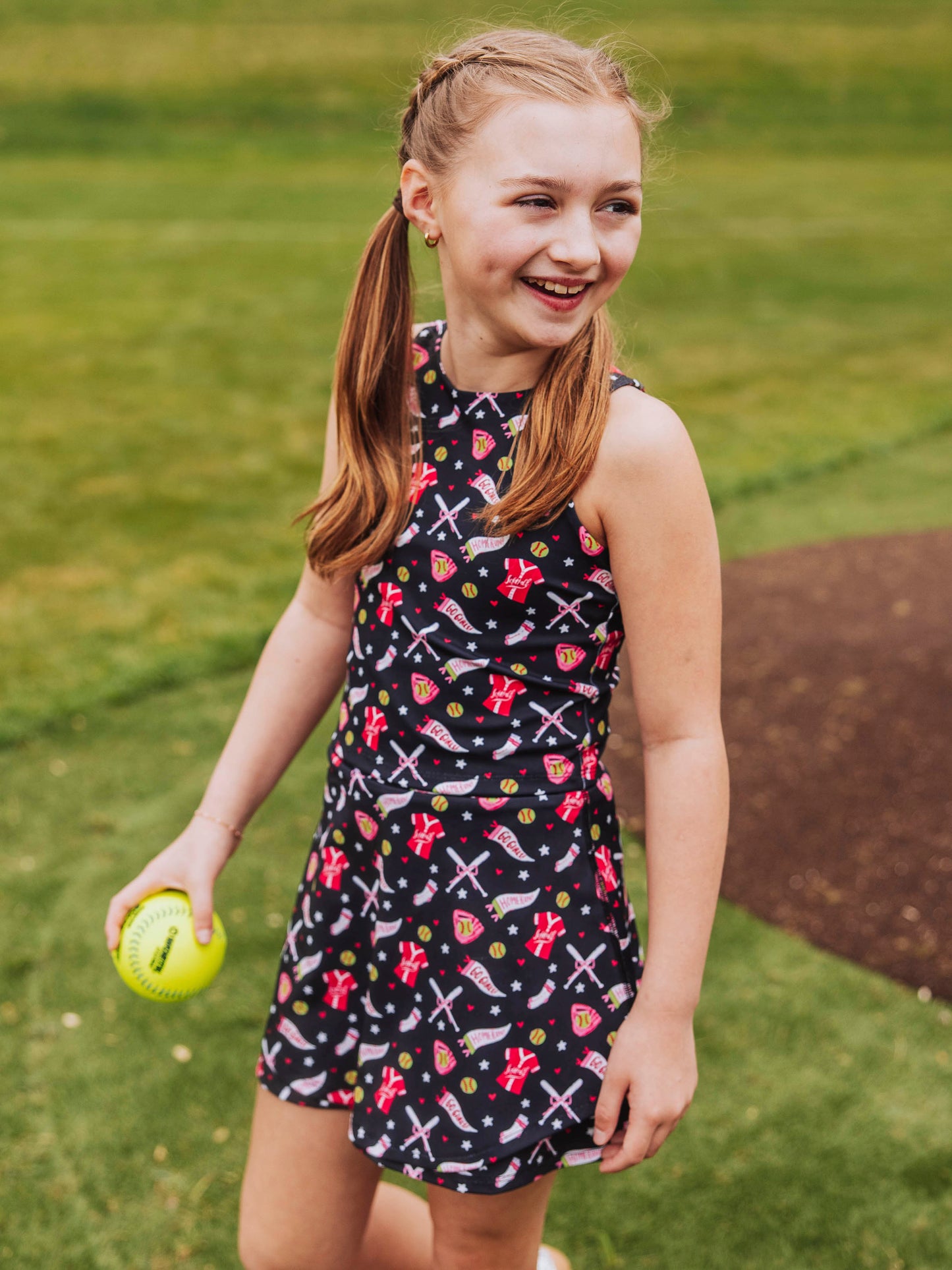 Active Skort Set - Midnight Softballs
