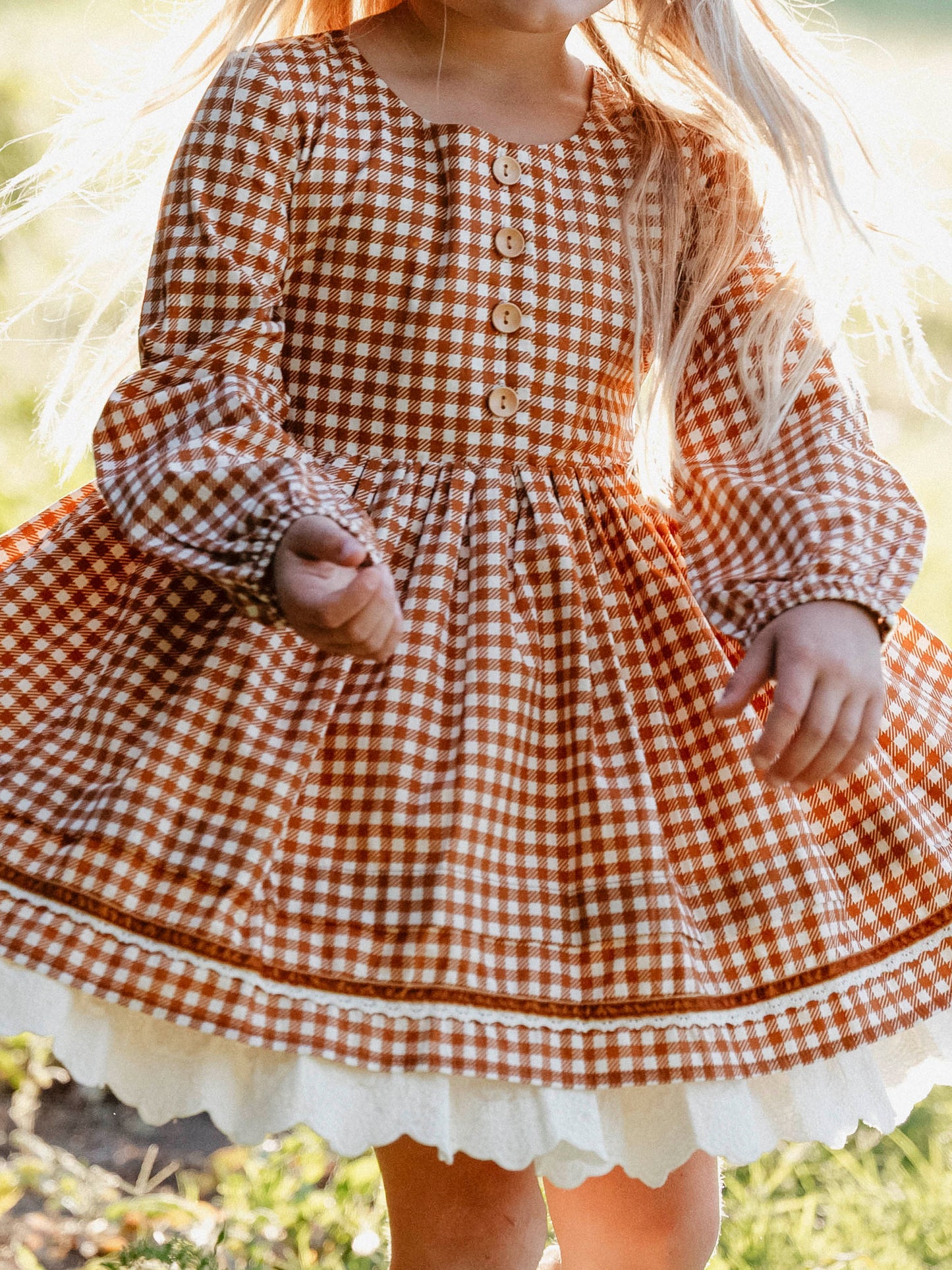 Margo Dress - Pumpkin Spice Check