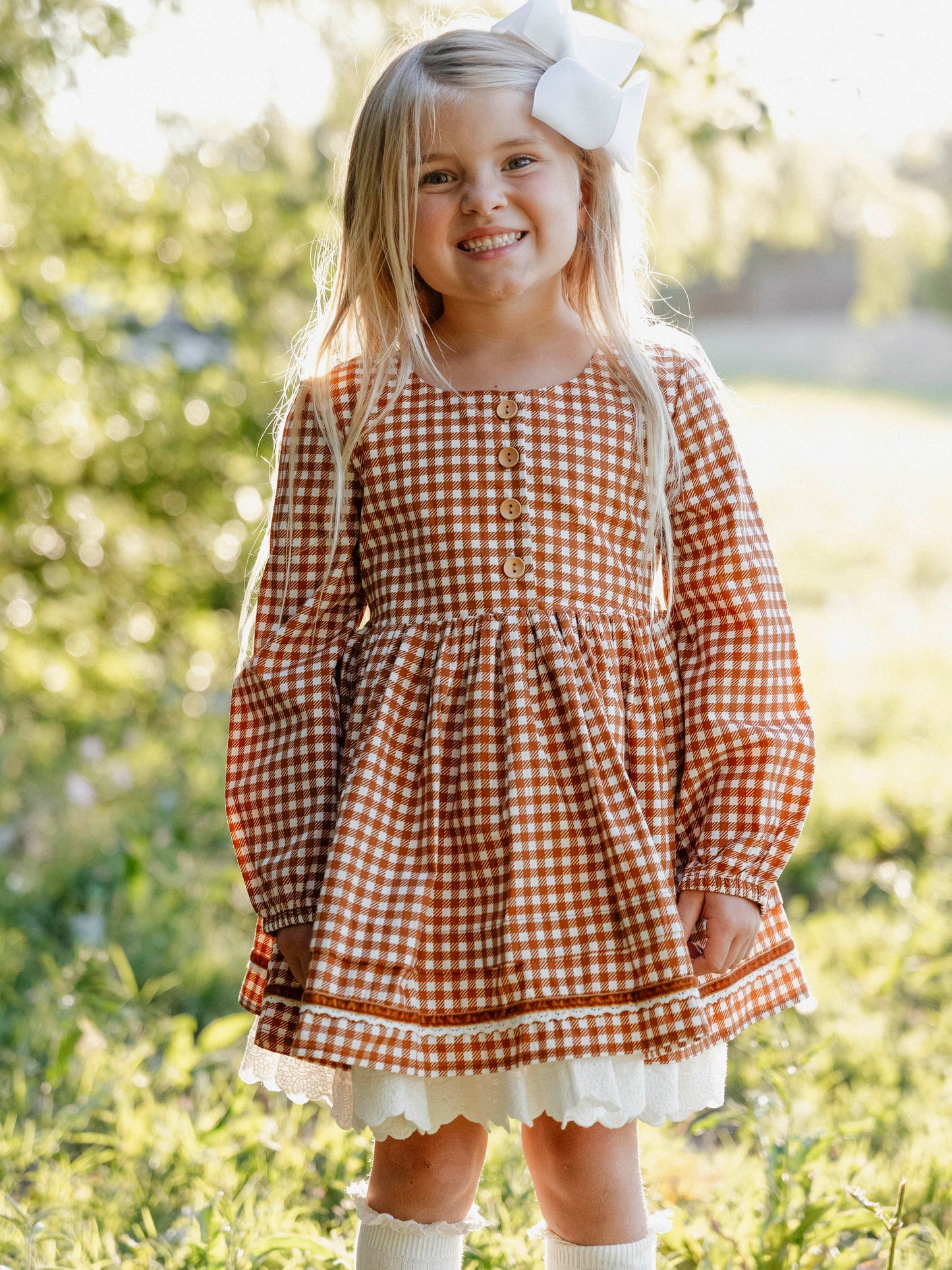 Margo Dress - Pumpkin Spice Check