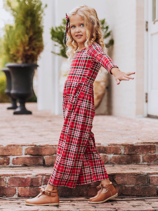 Leggy Romper - Merry Plaid