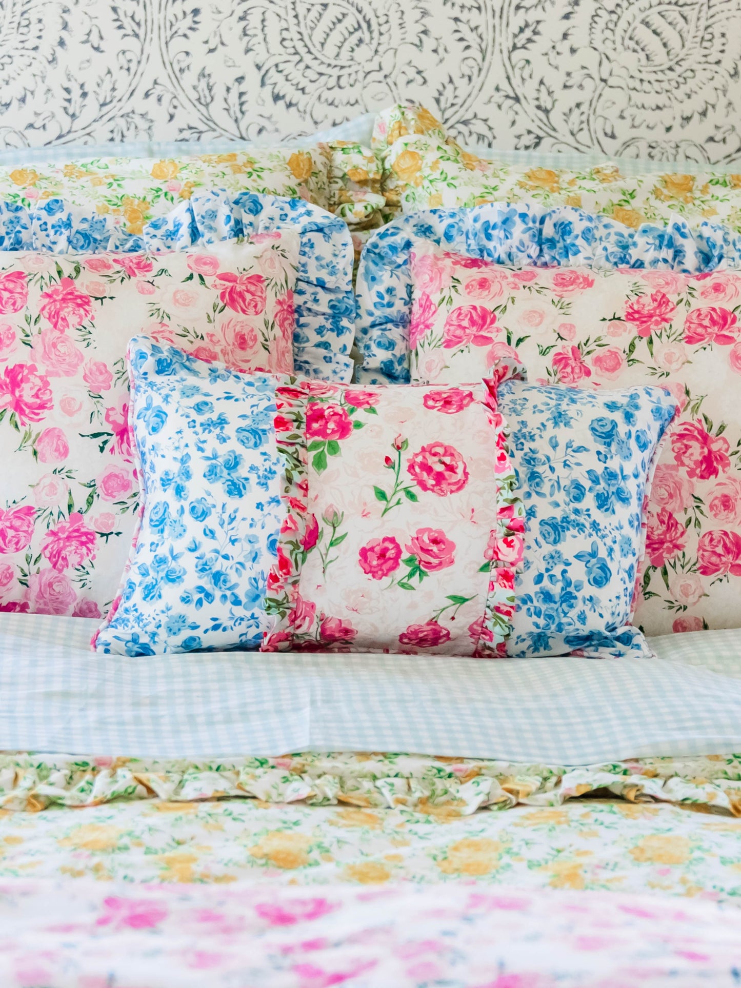 Boudoir Pillow Cover - Blooming Blues