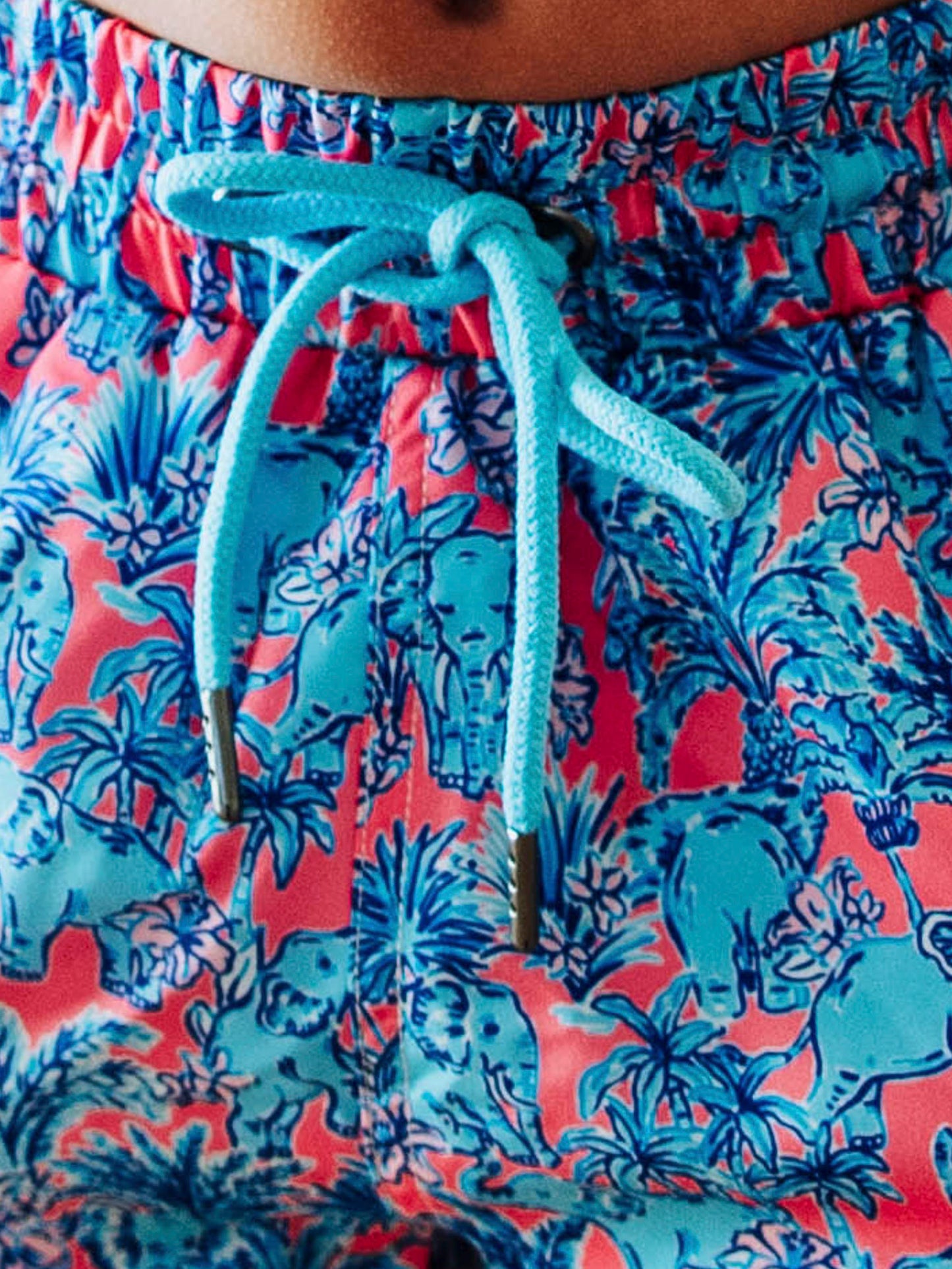 Boy's Swim Trunks - Pink Elephants