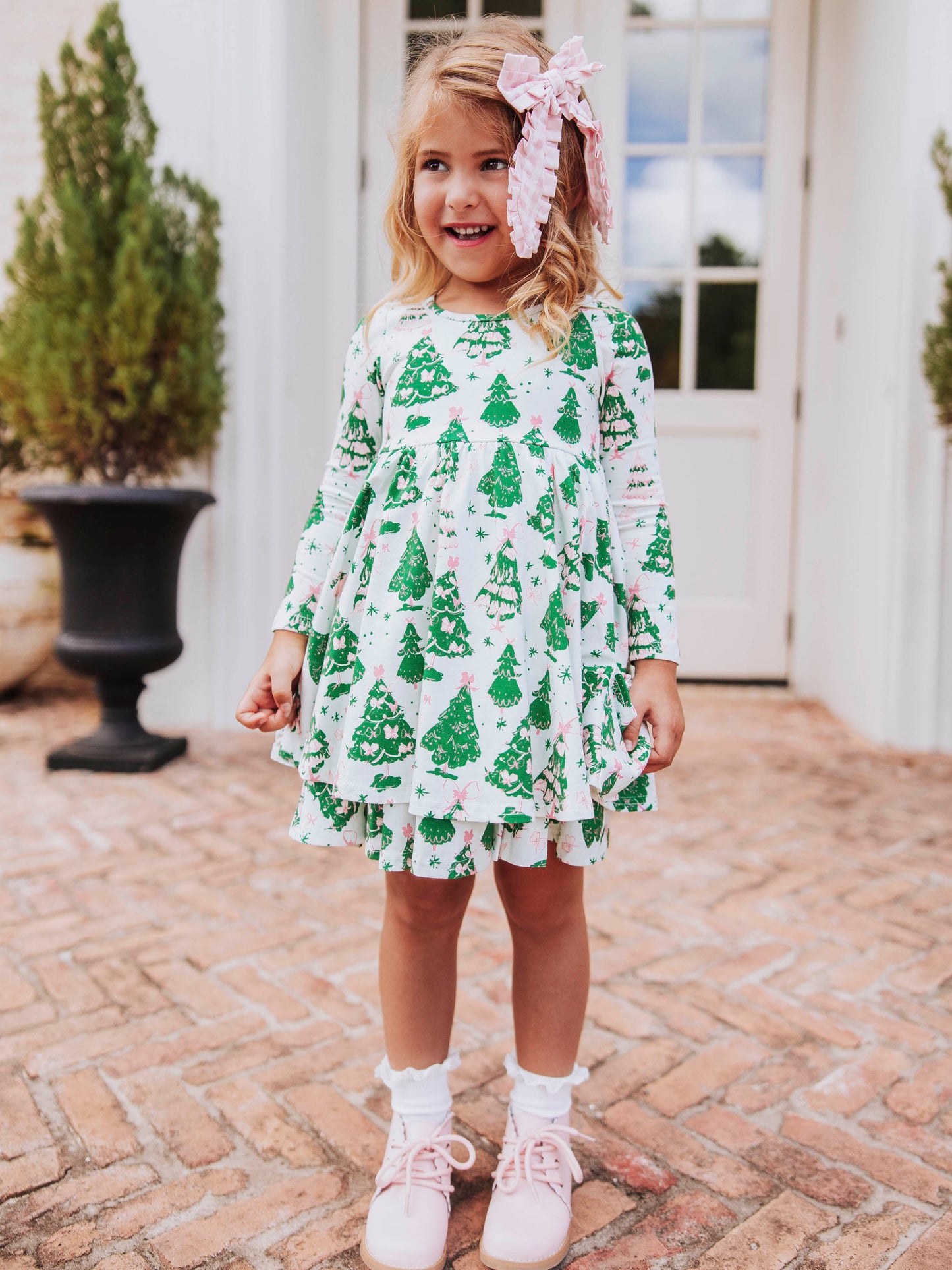 Hazel Dress - Dreaming of a Pink Christmas