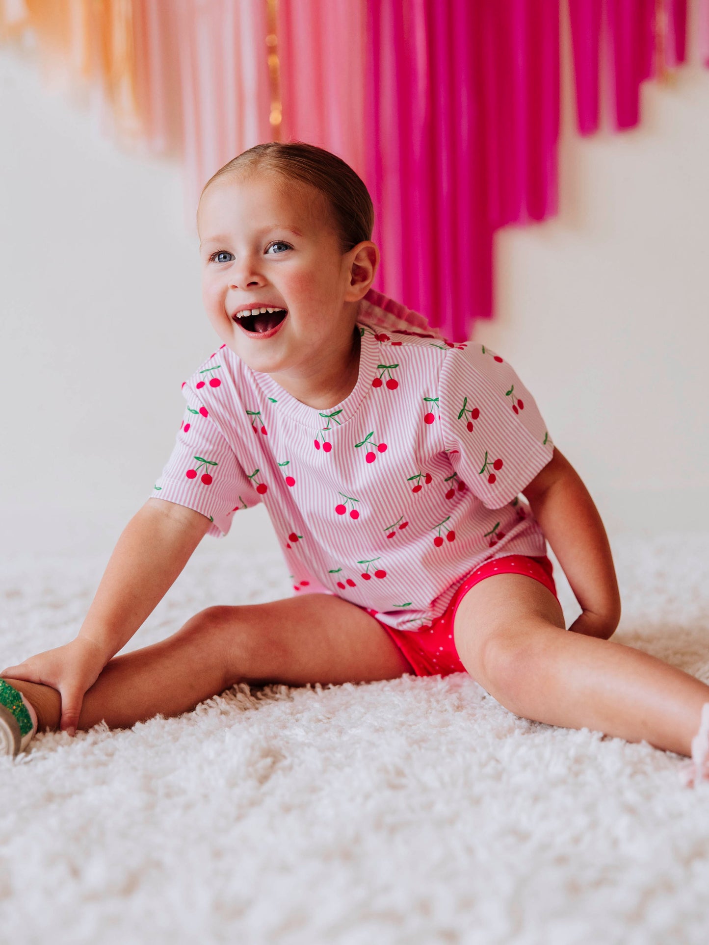 All in Motion Set - Cherry Stripe