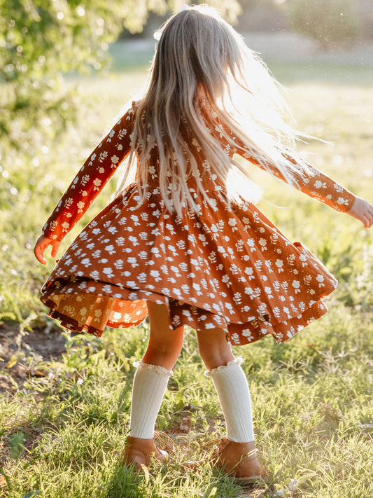 Prim Dress - Pumpkin Spice Floral