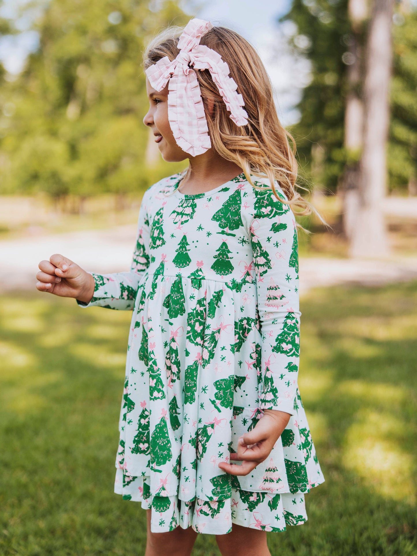 Hazel Dress - Dreaming of a Pink Christmas