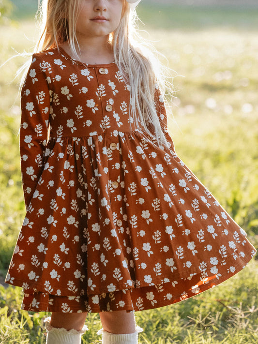 Prim Dress - Pumpkin Spice Floral