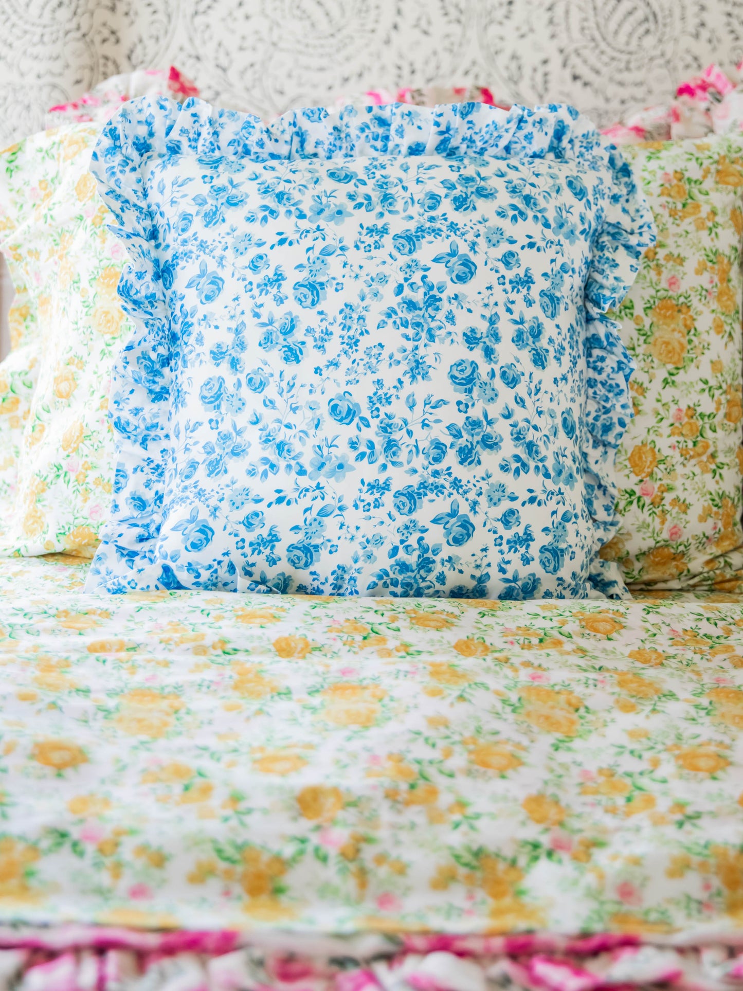 16 x 16 Pillow Cover - Blooming Blues