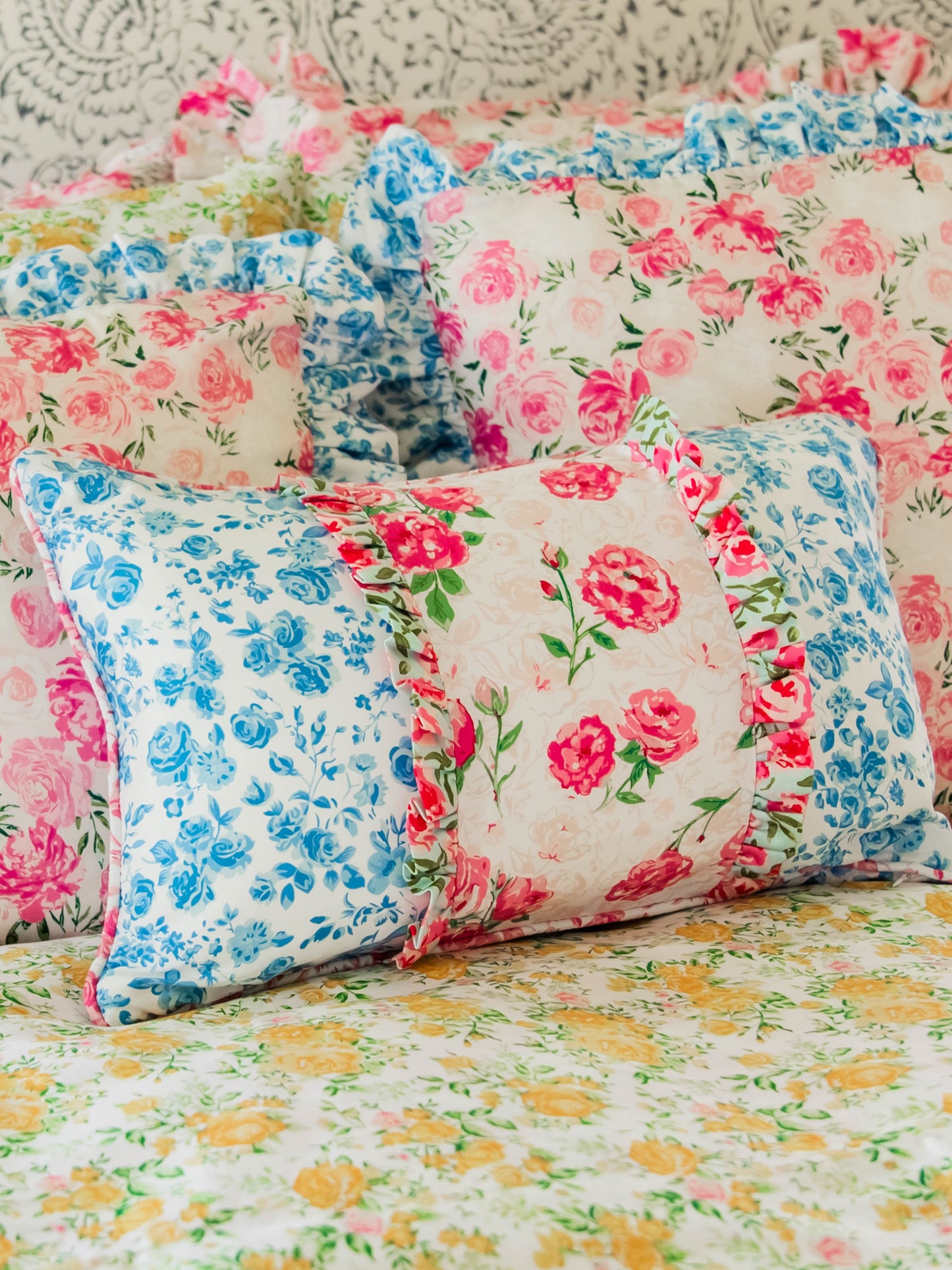 Boudoir Pillow Cover - Blooming Blues