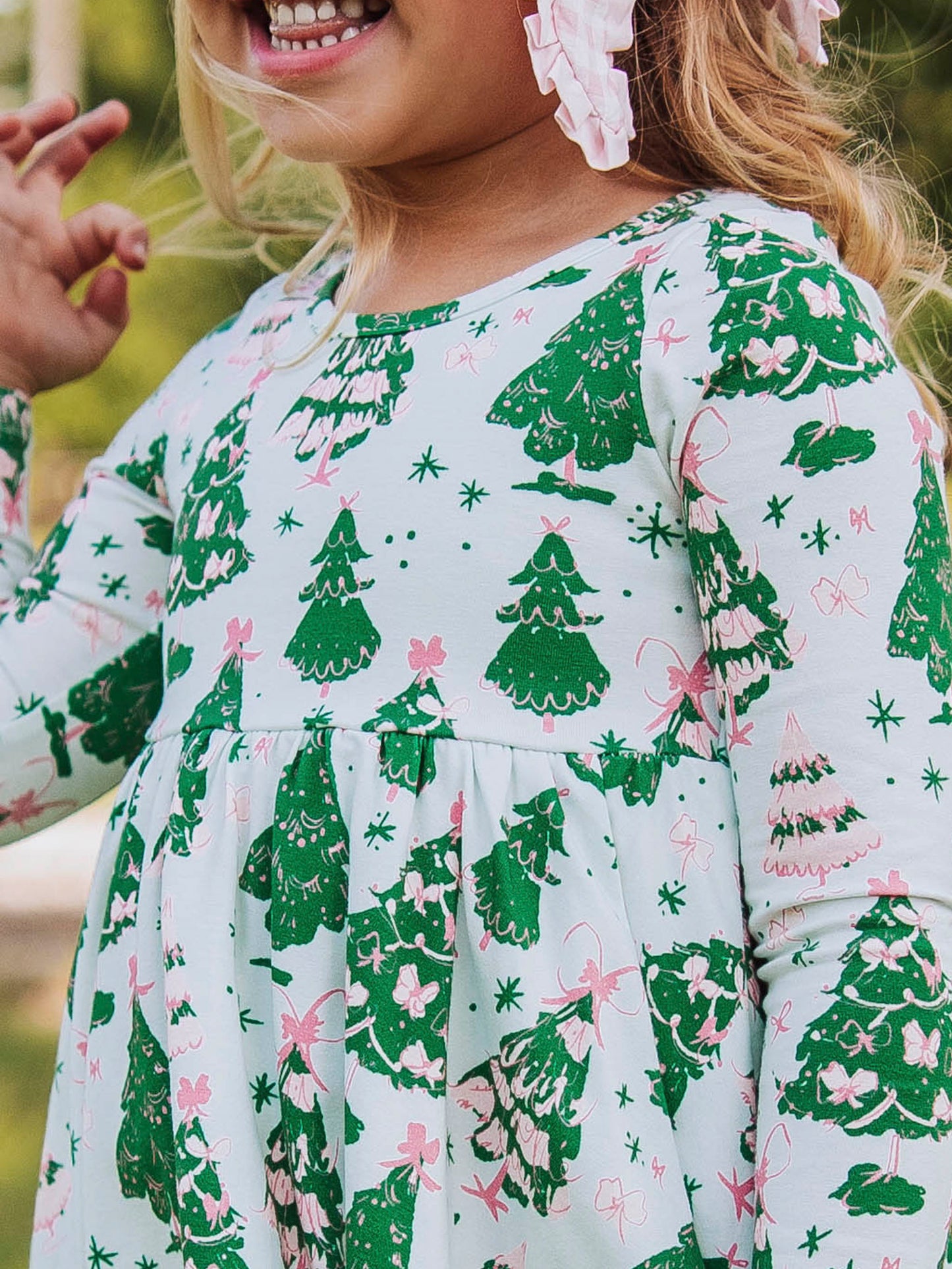 Hazel Dress - Dreaming of a Pink Christmas