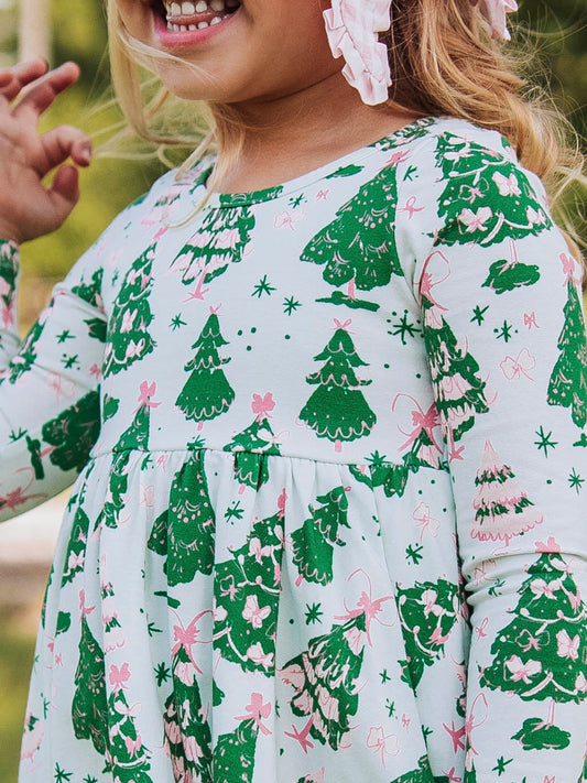 Hazel Dress - Dreaming of a Pink Christmas