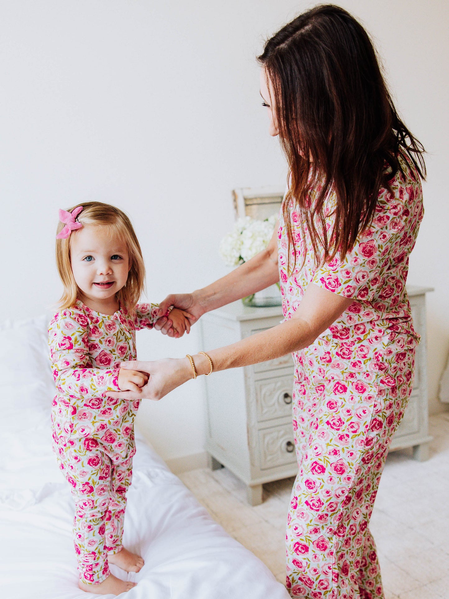 Cloud Layette - Covered in Roses on Aqua