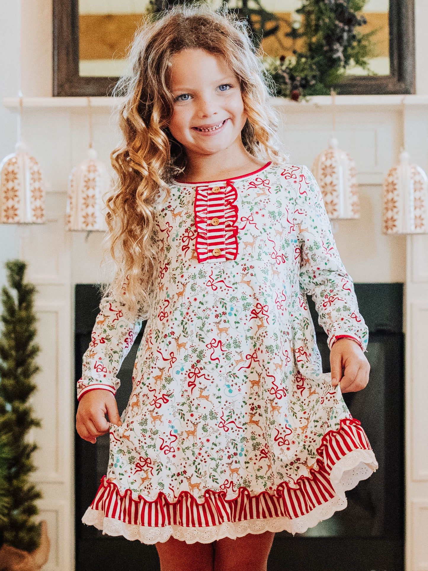 Everyday Play Dress - Holly Jolly Reindeer