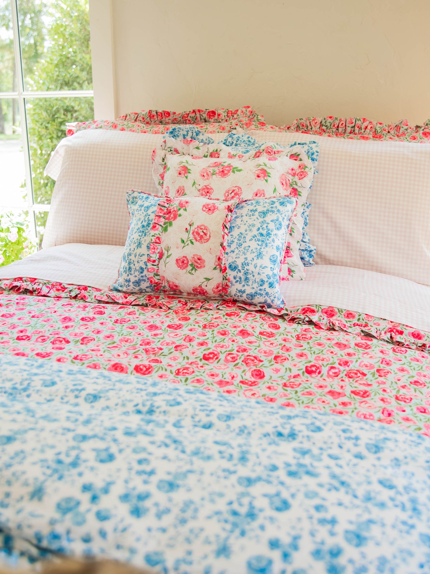 Boudoir Pillow Cover - Blooming Blues