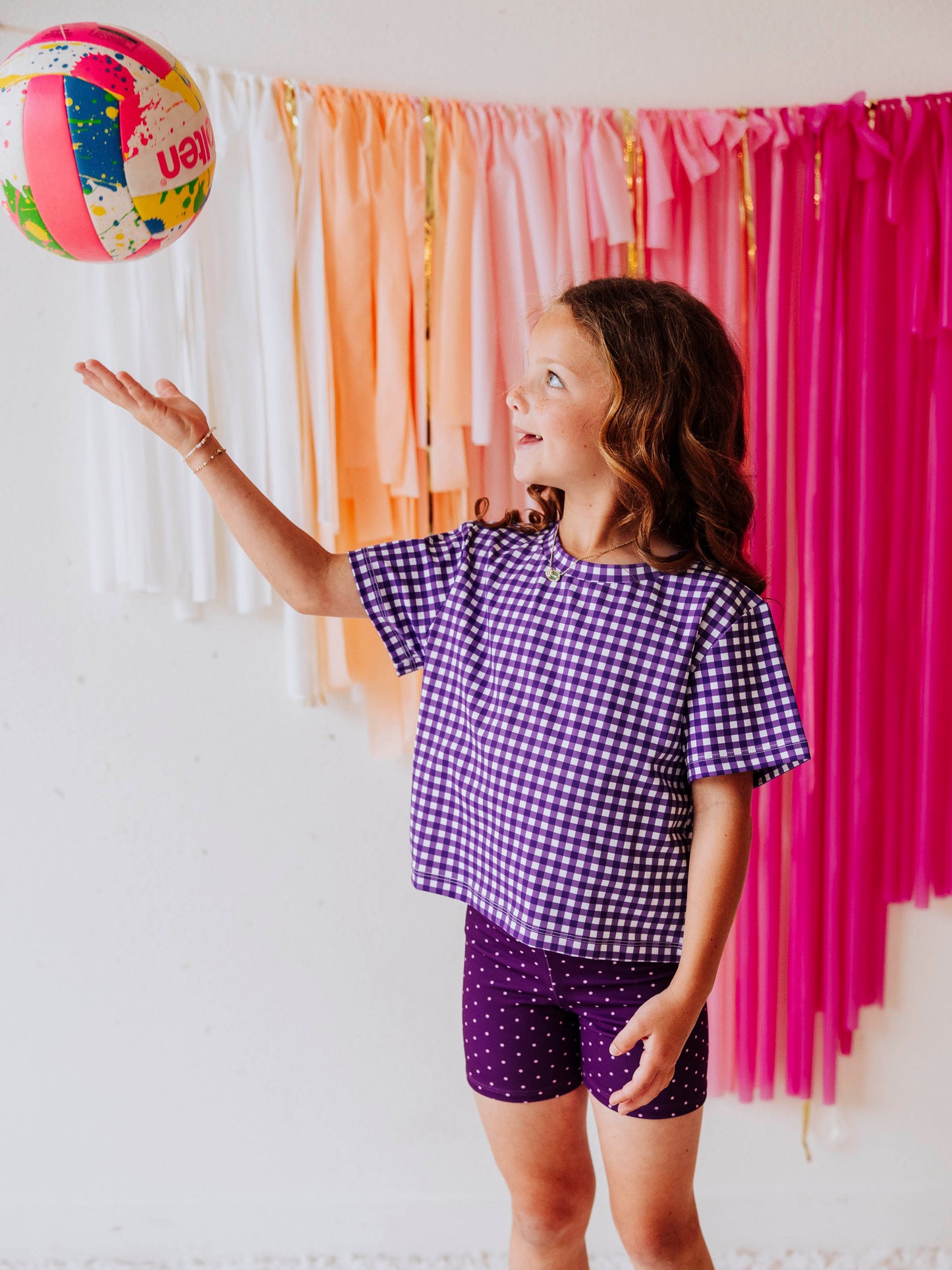 All in Motion Set - Purple Gingham