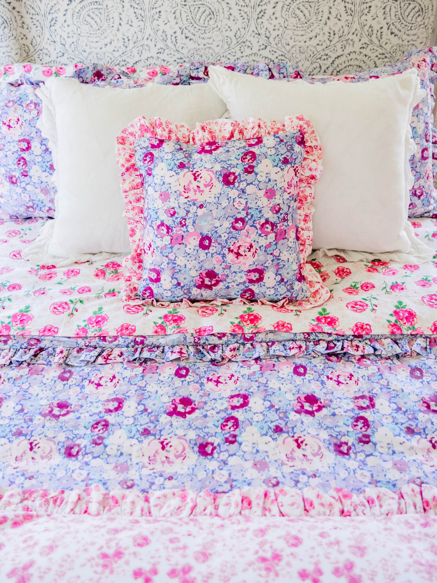 Duvet Cover + Sham(s) - Pastel Carnations