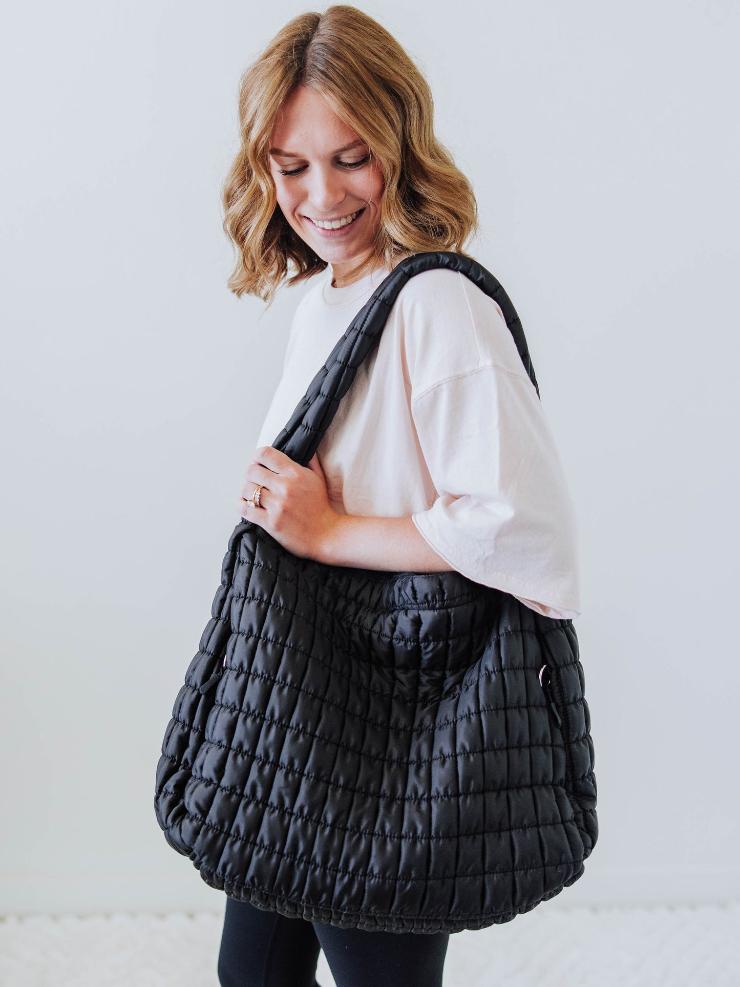 Puffer Tote - Black