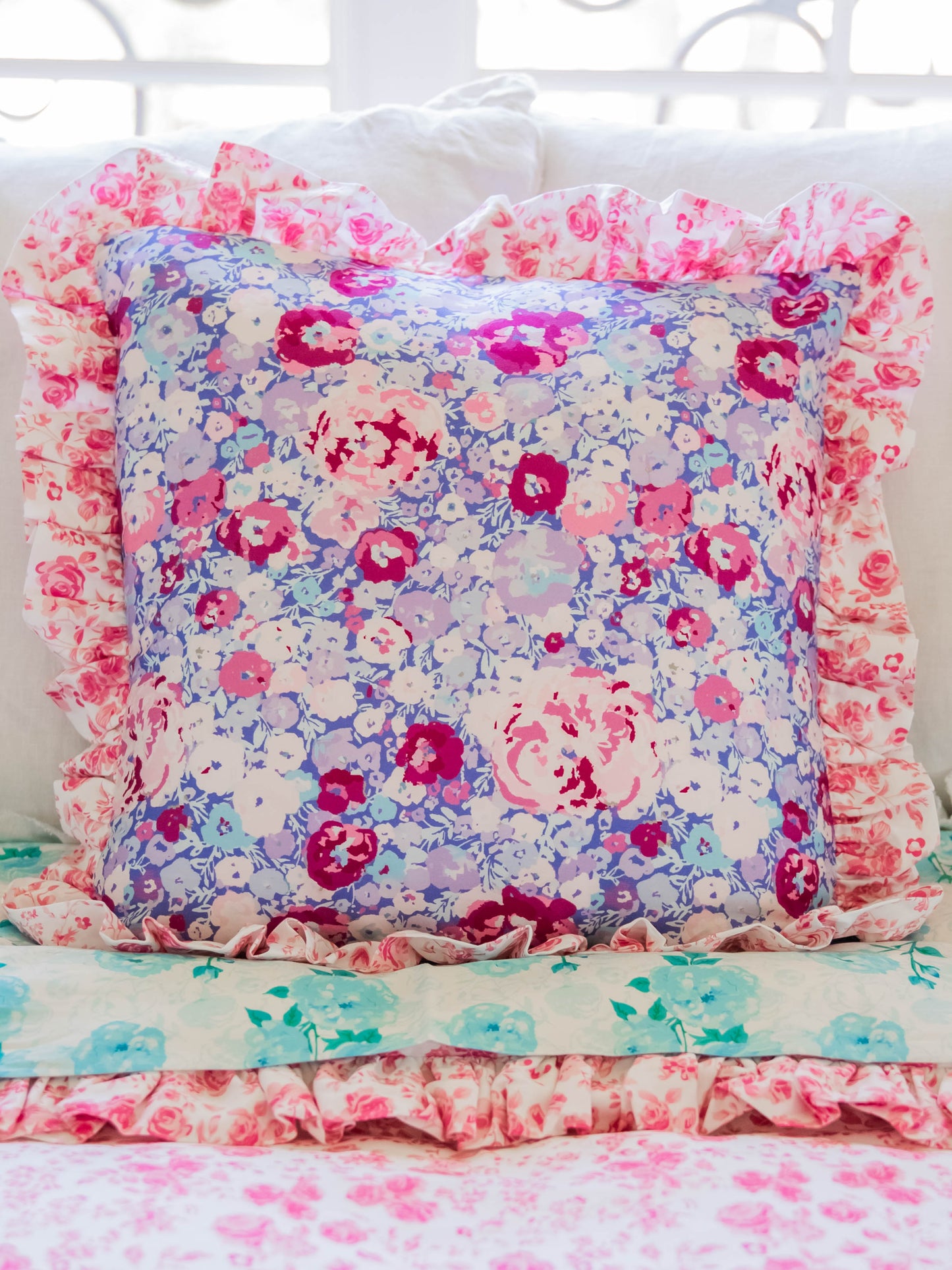 16 x 16 Pillow Cover - Pastel Carnation Mix