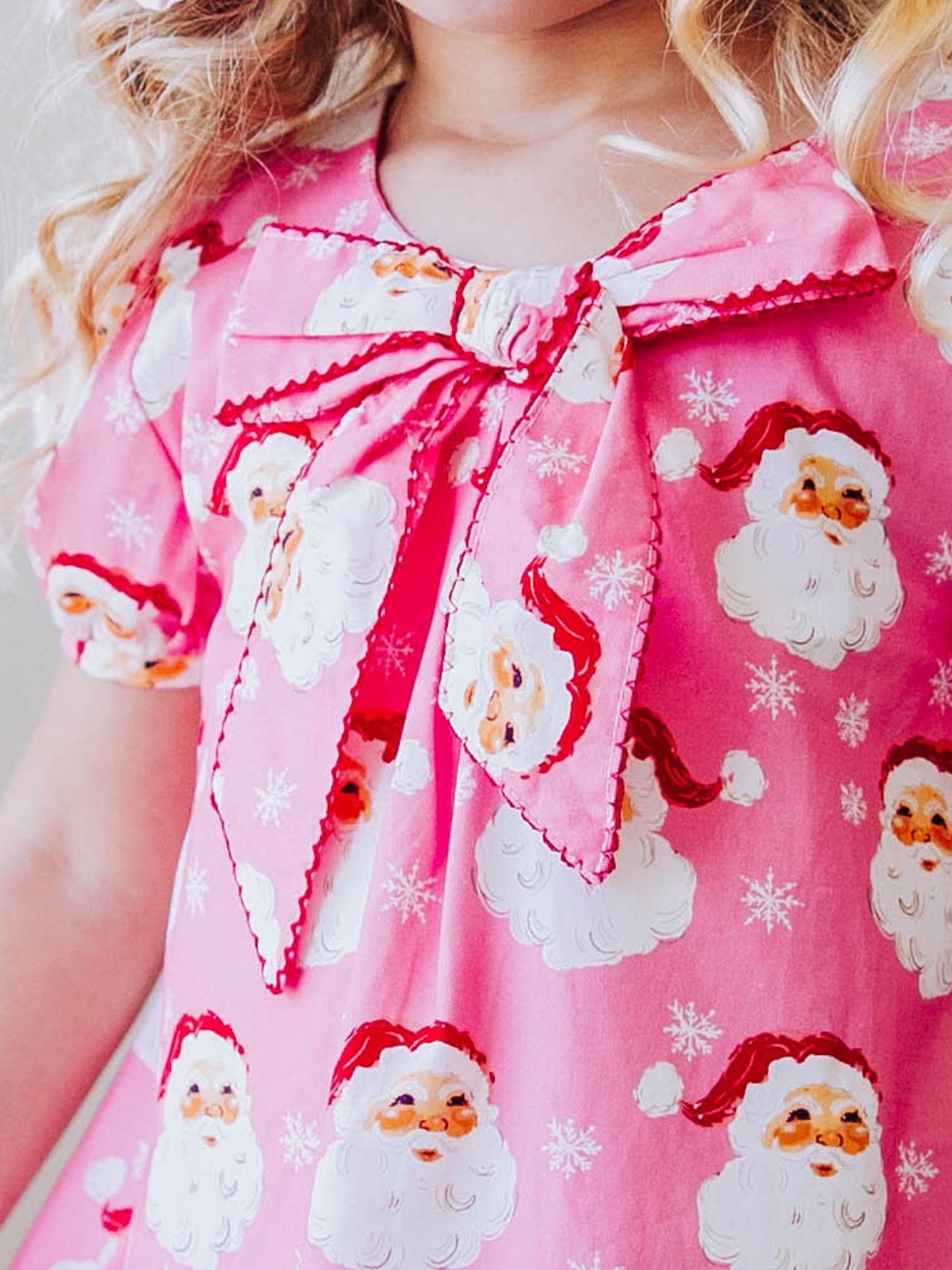 Priscilla Dress - Jolly St Nick in Pink