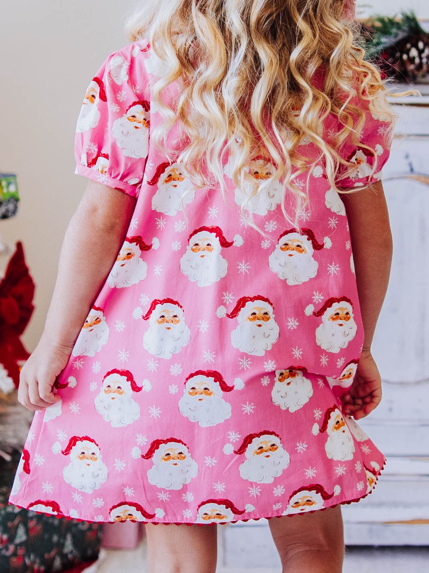 Priscilla Dress - Jolly St Nick in Pink