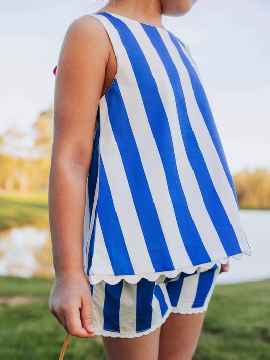 Vintage Bow Playsuit - Stars and Stripes Forever