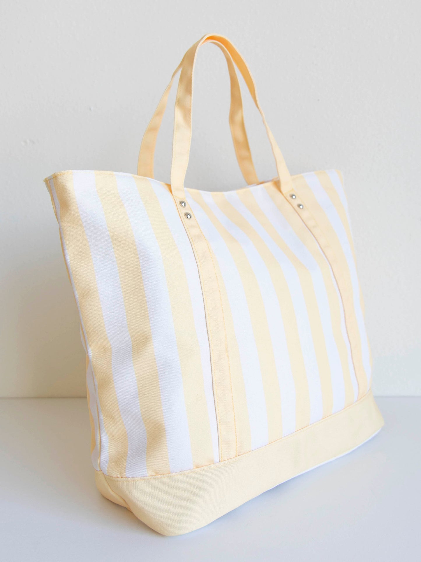 Customizable Canvas Tote - Butter Stripe