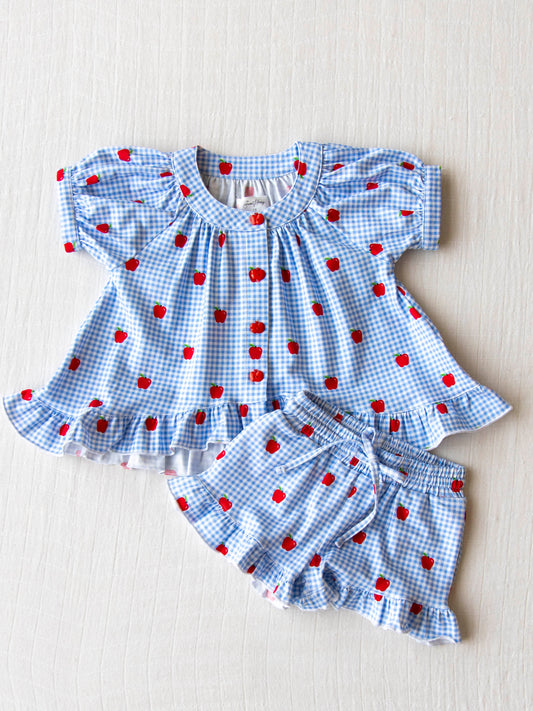 Two piece blue apple set