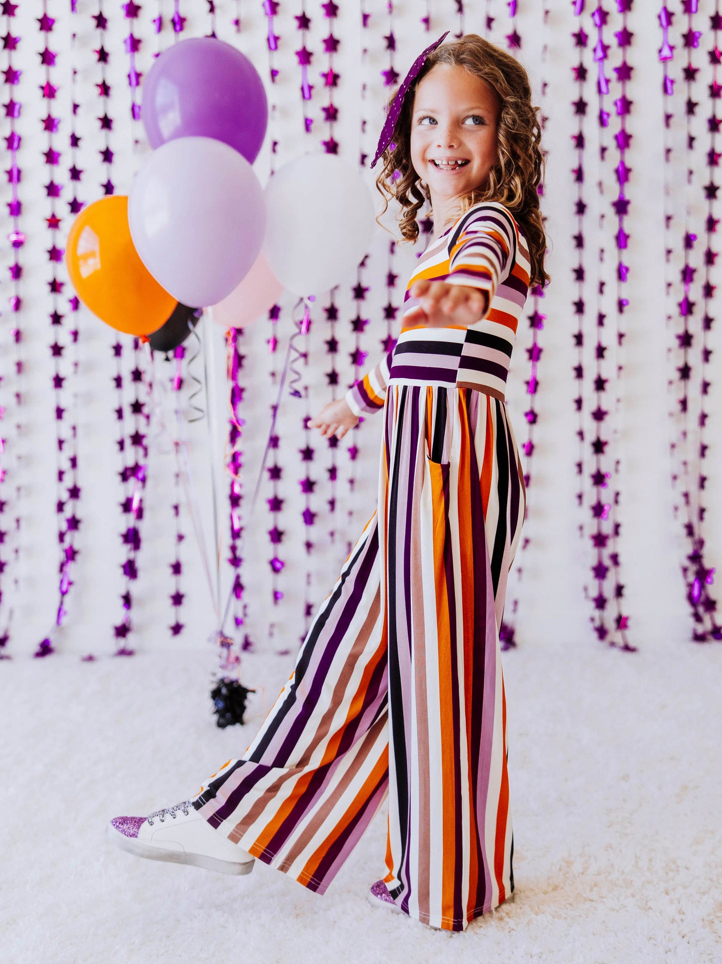 Leggy Romper - Fall Stripe