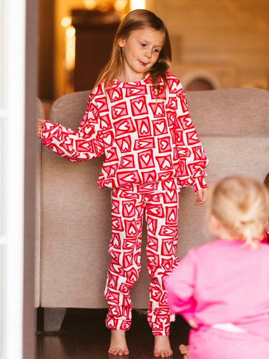 Sweatshirt Set - Fun Hearts