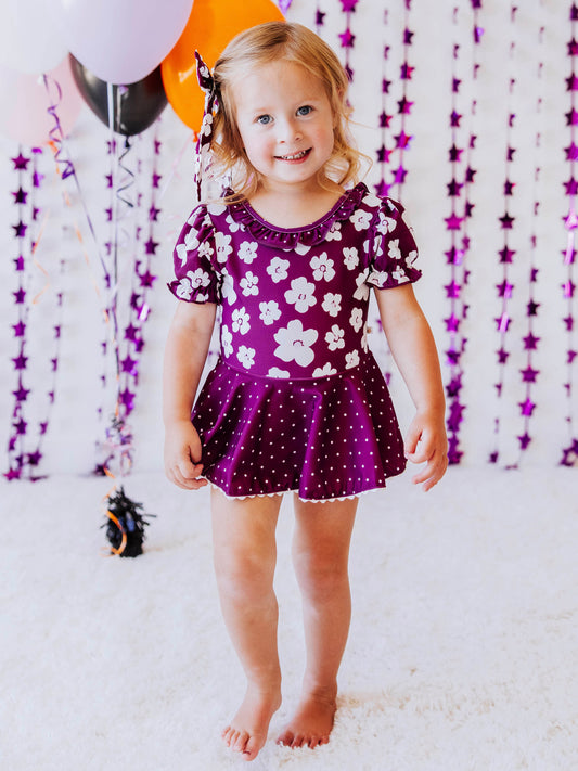 Skirted Leotard - Dancing Sugar Plum Floral