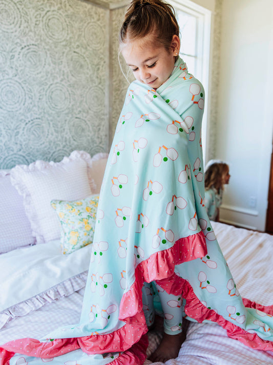 Dreamer Ruffled Blanket - Pickleball