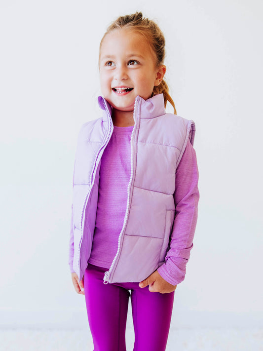 Puffer Vest - Soft Lavender