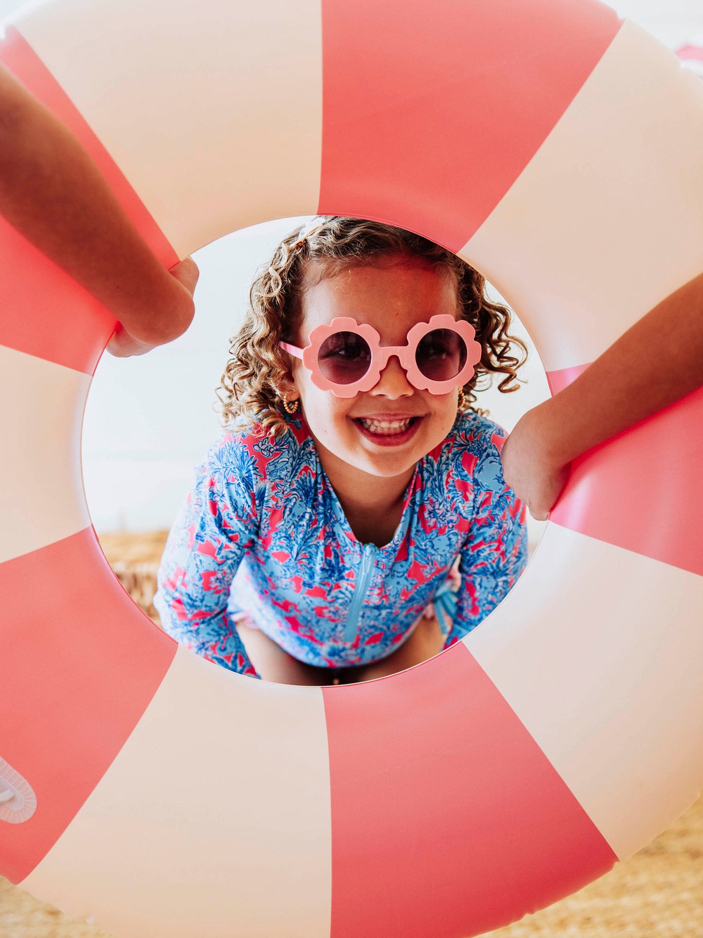 Solid Rash Guard - Pink Elephants