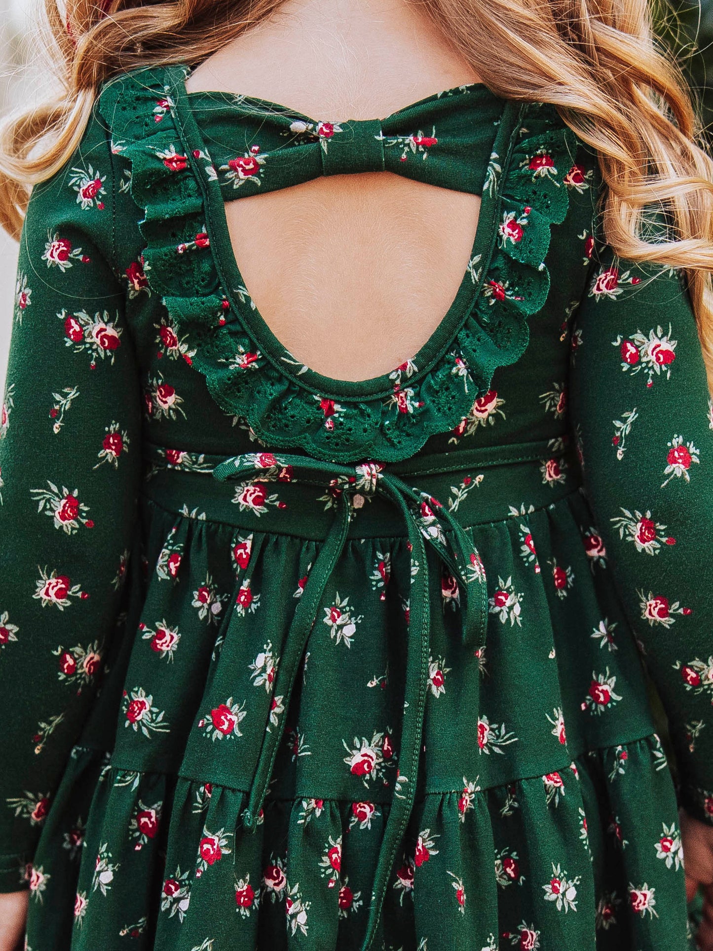 Flair Dress - Green Roses
